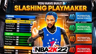 NEW BEST SLASHING PLAYMAKER BUILD IN NBA 2K22 BEST ISO BUILD WITH CONTACT DUNKS SEASON 7 [upl. by Fidole]