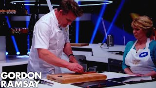 How to Fillet a Salmon Into 10 Equal Pieces  Gordon Ramsay [upl. by Johanan]