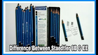 Difference Between Staedtler EE And Staedtler 8B Pencil [upl. by Bunns]