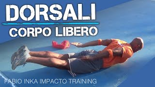 DORSALI ALLENAMENTO A CASA  CORPO LIBERO [upl. by Enomaj710]