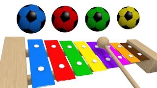 Color Learning Fun  Learning Colors for Kids  Color Xylophone Soccer Ball amp More  Color World [upl. by Demodena]