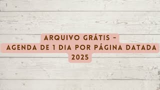 Arquivo Grátis  Agenda de 1 Dia Por Página Datada 2025 Link na descrição 👇 [upl. by Ryley]