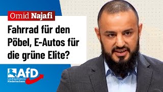 Fahrrad für den Pöbel EAutos für die grüne Elite – Omid Najafi AfD [upl. by Leonanie]