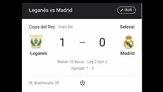 Leganes vs Real Madrid 17 januari 2019 Copa Spanyol full time [upl. by Leamse]