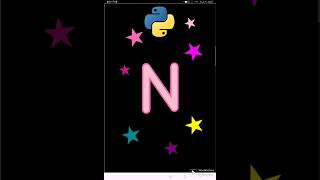 how to draw N letter using python turtle python short بايثونبرمجة مشاريعبايثون pythonproject [upl. by Alphonsa340]