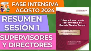 CEAA FASE INTENSIVA Directores y Supervisores Resumen Sesión 1 Orientaciones CTE Agosto 2024 [upl. by Arukas864]