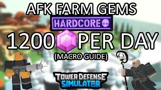 How to AFK farm gems in ROBLOX TDS macro guide 1200 gems per day [upl. by Any]