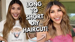 How to cut your own hair at home in long layers  Easy Long Layers Haircut [upl. by Ulah]