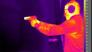 FLIR T660  SIG Sauer P226 Shooting  radiometric IR video [upl. by Seraphina]