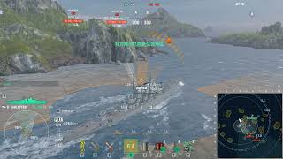 World of Warships  Schlieffen in 2vs2 Brawl  last standing [upl. by Noyart]