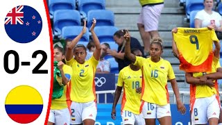 Nueva Zelanda vs Colombia Femenino 02 Todos los goles y resumen ampliado [upl. by Shirberg392]