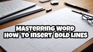 Bold Line Formatting in MS Word Easy Guide for Beginners [upl. by Aisatsanna29]