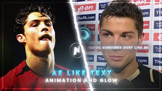 Ae like text animation and glow tutorial  alight motion and node video  preset [upl. by Ruamaj32]