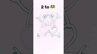 Draw 2 to Frog 🐸 easy drawing ideas for kids easydrawing kids shorts frog [upl. by Molton]