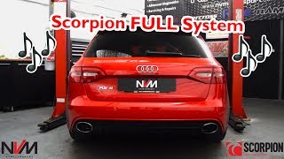 V8 Sounds Audi RS4 Full Scorpion Exhaust System by NV Motorsport NVM [upl. by Adnaluoy]