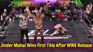 Jinder Mahal Wins First Title After WWE Release [upl. by Draude]