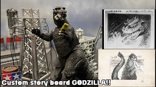 1954 storyboard custom Godzilla figure concept 1954 Godzilla by RicsanToys [upl. by Caldwell]