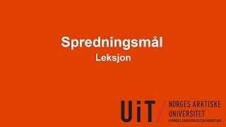 Beskrivende statistikk  Spredningsmål variasjonsbredde varians standardavvik [upl. by Inuat243]