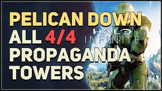 Pelican Down All Propaganda Towers Halo Infinite Graveyards [upl. by Childs]