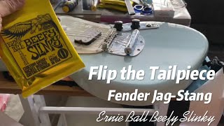 Fender JagStang Tailpiece Flip and Ernie Ball Beefy Slinky  Sound Demo [upl. by Harriet]