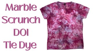 How To Tie Dye Marble Scrunch Ice Dye DOI DYE OVER ICE [upl. by Asnarepse]