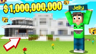 I BUILT A 1 BILLION MANSION In BEE TOWN Minecraft [upl. by Rebe]