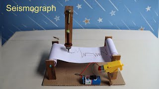 How To Make Seismograph  Seismograph Working Model  School Project [upl. by Ahsinyar861]