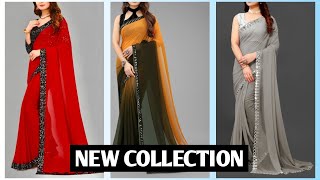 New Saree Designs 2024  Party Wear Chiffon Saree  Pakistani Designer Saree [upl. by Morrissey]