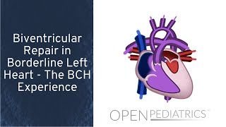 Biventricular Repair in Borderline Left Heart  The BCH Experience by S Emani  OPENPediatrics [upl. by Sevein]