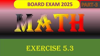 JAC BOARD EXAM MATH PRASHNAWALI 53 PRASHNAWALI 53 JAC BOARD EXAM 2025 [upl. by Lorola]