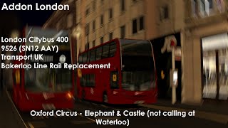 Transport UK London  9526 SN12 AAY  Bakerloo Line Rail Replacement [upl. by Nilrem]