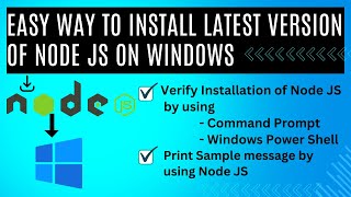 Easy way to Install Latest version of NodeJS LTS with NPM On Windows 1011  Complete Guide [upl. by Anivas]