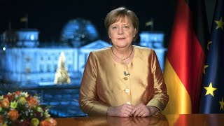 Merkel Die Pandemie ist eine quotJahrhundertaufgabequot  AFP [upl. by Duj]