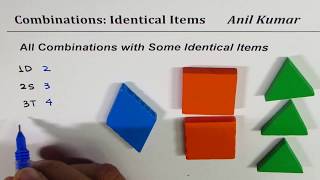 Combinations with Some Identical Items Probability and Statistics [upl. by Apfelstadt]