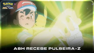 PokÃ©mon Sol e Lua  Ash recebe uma PulseiraZ de Tapu Koko  PTPT [upl. by Fein]