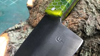 Making Japanese quotDebaquot Cleaver  aka Tactical Onion Chopper Aluminium Honeycomb Handle [upl. by Noel]