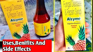 Alzyme Pineapple Flavour Syrup  Fungal Diastase And Pepsin Syrup UsesBenifits And Side Effects [upl. by Nilsoj]