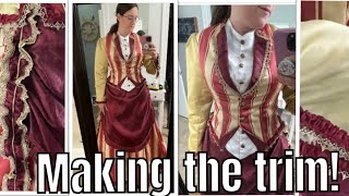 Finishing The Trim  Bustle Gown Part 8 costube [upl. by Kahn]