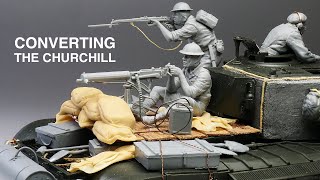 CHURCHILL MkVII ＞ MkIII  Part 1  135 TAMIYA  Tank Model   model building [upl. by Nawj]