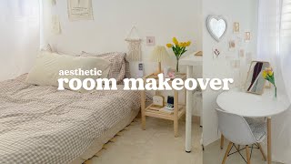 room makeover 🌷korean style and pinterest inspired ♡ [upl. by Akimahc]