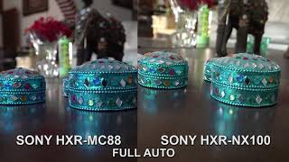 SONY HXRMC88 vs SONY HXRNX100 [upl. by Anaicul125]