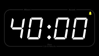 40 MINUTE  TIMER amp ALARM  Full HD  COUNTDOWN [upl. by Ttirb916]