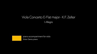 Viola Concerto EFlat major  I Allegro  KF Zelter PIANO ACCOMPANIMENT FOR VIOLA [upl. by Elrebmik628]