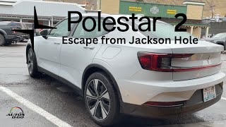 Polestar2 2024 escape from Jackson Hole under the rain [upl. by Euqnom272]