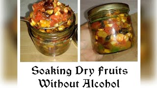 Soaking Dry Fruits For Plum Cake Without Alcohol \\ Cake Mixing Without Alcohol For Christmas Cake [upl. by Nahgem]