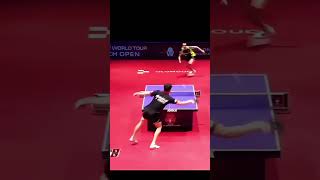 Hugo Calderano vs Dimitrij Ovtcharov 🤩🤩 shorts dimitrijovtcharov hugocalderano tabletennis [upl. by Aelrac575]