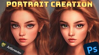 Easy Portrait Creation using AI  Artbreeder feat Photoshop [upl. by Irwin349]