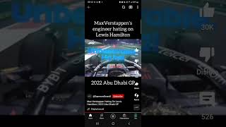 Max verstappen hating on Lewis Hamilton  Abu Dhabi Grand prix 2022 f1 formula1 grandprix [upl. by Akemat]