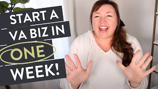 Become a Virtual Assistant in ONE WEEK [upl. by Ahsiea]