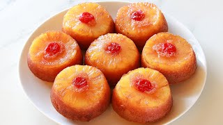 Mini Pineapple Upside Down Cakes Recipe [upl. by Laeria10]